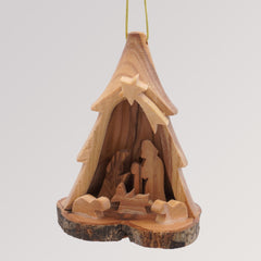 Krippe Weihnachtsbaum Anhänger - Olivenholz Baumschmuck von Weihnachtsdeko aus Betlehem