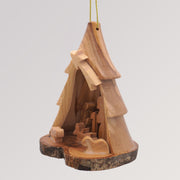 Krippe Weihnachtsbaum Anhänger - Olivenholz Baumschmuck von Weihnachtsdeko aus Betlehem