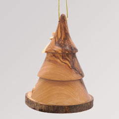 Krippe Weihnachtsbaum Anhänger - Olivenholz Baumschmuck von Weihnachtsdeko aus Betlehem
