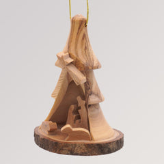 Krippe Weihnachtsbaum Anhänger klein - Olivenholz Baumschmuck von Weihnachtsdeko aus Betlehem
