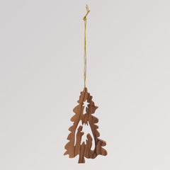 Weihnachtsbaumanhänger Ornament - Olivenholz von Weihnachtsdeko aus Betlehem