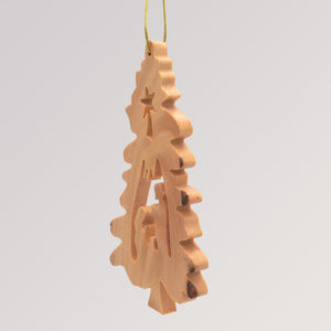 Weihnachtsbaumanhänger Ornament - Olivenholz von Weihnachtsdeko aus Betlehem