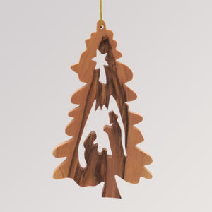 Weihnachtsbaumanhänger Ornament - Olivenholz von Weihnachtsdeko aus Betlehem