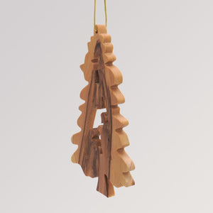 Weihnachtsbaumanhänger Ornament - Olivenholz von Weihnachtsdeko aus Betlehem