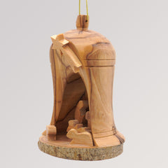 Krippe Weihnachtsglocke - Olivenholz Baumschmuck Anhänger von Weihnachtsdeko aus Betlehem