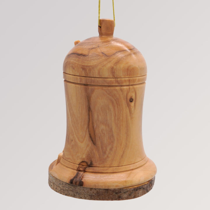 Krippe Weihnachtsglocke - Olivenholz Baumschmuck Anhänger von Weihnachtsdeko aus Betlehem