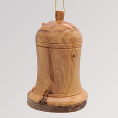 Krippe Weihnachtsglocke - Olivenholz Baumschmuck Anhänger von Weihnachtsdeko aus Betlehem