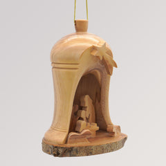 Krippe Weihnachtsglocke - Olivenholz Baumschmuck Anhänger von Weihnachtsdeko aus Betlehem