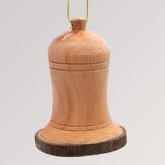 Krippe Weihnachtsglocke klein - Olivenholz Baumschmuck Anhänger von Weihnachtsdeko aus Betlehem