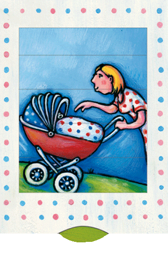 Ziehkarte - Dutzi Kinderwagen von Bärenpresse