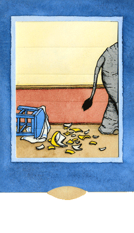 Ziehkarte - Elefant mit Vase von Bärenpresse