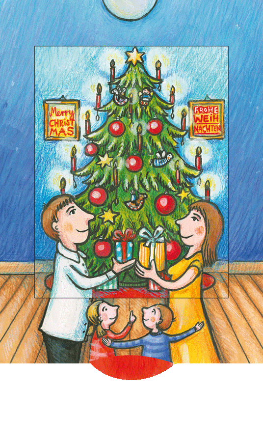 Ziehkarte - Weihnachten und Happy New Year von Bärenpresse