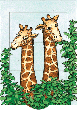 Ziehkarte - Giraffen von Bärenpresse