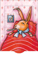 Ziehkarte - Gute Besserung Hase! von Bärenpresse