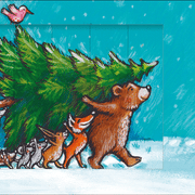 Ziehkarte - Weihnachten im Wald von Bärenpresse