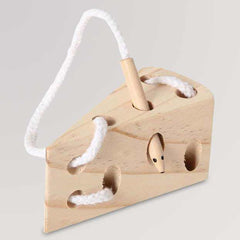 Fädelspiel Käse, natur von Bartl