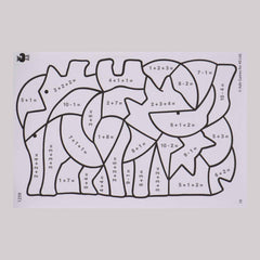 Ausmalbuch Kinder - Farbenrechnen Addition & Subtraktion von Buki