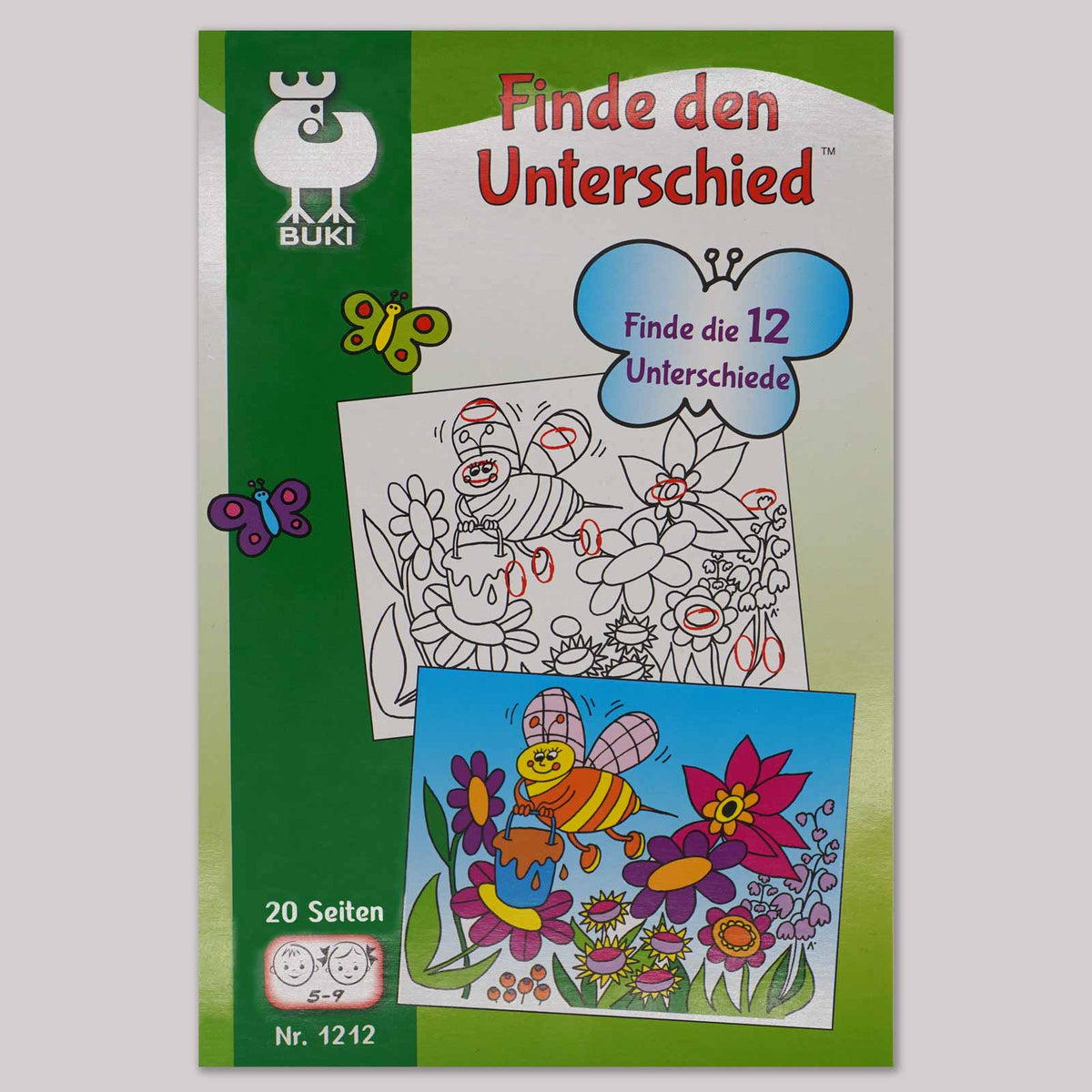 Ausmalbuch Kinder - Finde den Unterschied von Buki