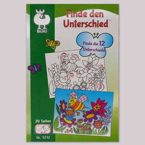 Ausmalbuch Kinder - Finde den Unterschied von Buki