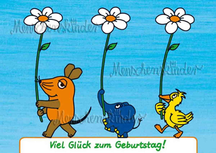 Postkarte - Viel Glück zum Geburtstag! von Die Sendung mit der Maus