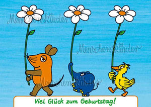 Postkarte - Viel Glück zum Geburtstag! von Die Sendung mit der Maus
