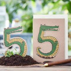 Klappkarte mit Blumensamen - Zahl 5 von Die Stadtgärtner