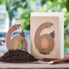 Klappkarte mit Blumensamen - Zahl 6 von Die Stadtgärtner