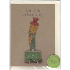 Klappkarte mit Blumensamen - Alles Gute zur Einschulung von Die Stadtgärtner