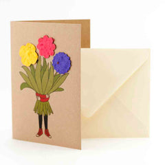 Klappkarte mit Blumensamen - Blumenmädchen von Die Stadtgärtner