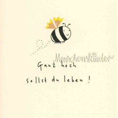 Klappkarte - Ganz hoch sollst du leben! von Discordia
