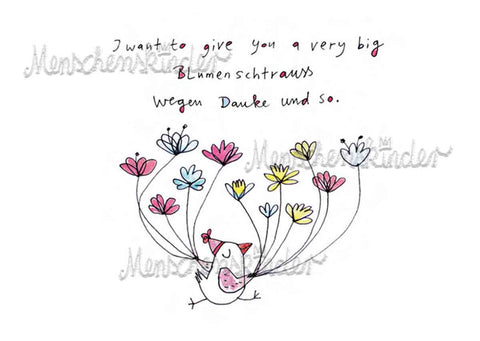 Postkarte - a very big Blumenstrauss… von Discordia