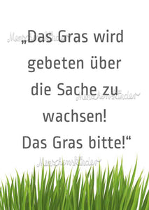 Postkarte - Das Gras bitte! von Discordia