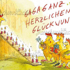 Postkarte - GaGaGanz Herzlichen Glückwunsch! von Discordia