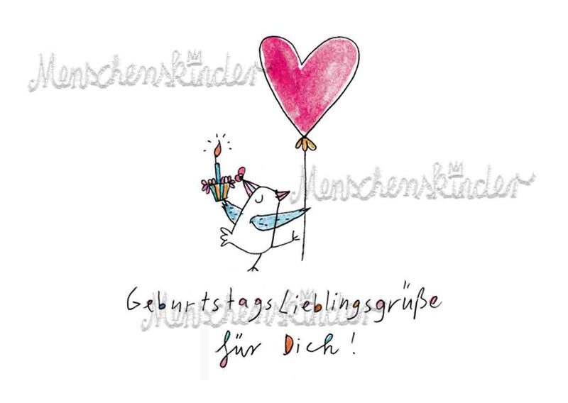 Postkarte - Geburtstagslieblingsgrüße von Discordia