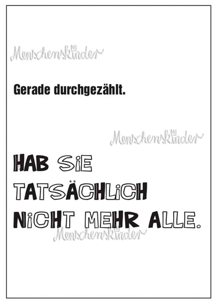 Postkarte - Gerade durchgezählt… von Discordia
