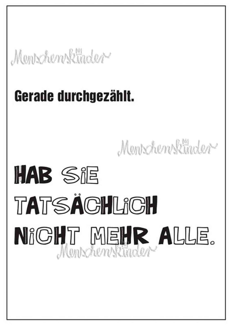 Postkarte - Gerade durchgezählt… von Discordia