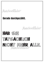 Postkarte - Gerade durchgezählt… von Discordia