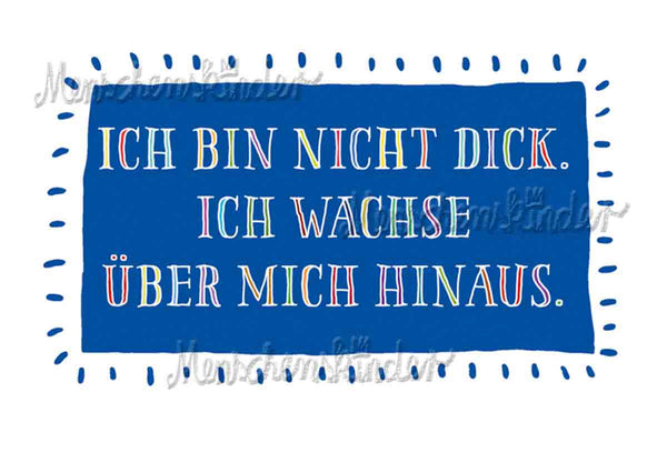 Postkarte - Ich bin nicht dick von Discordia