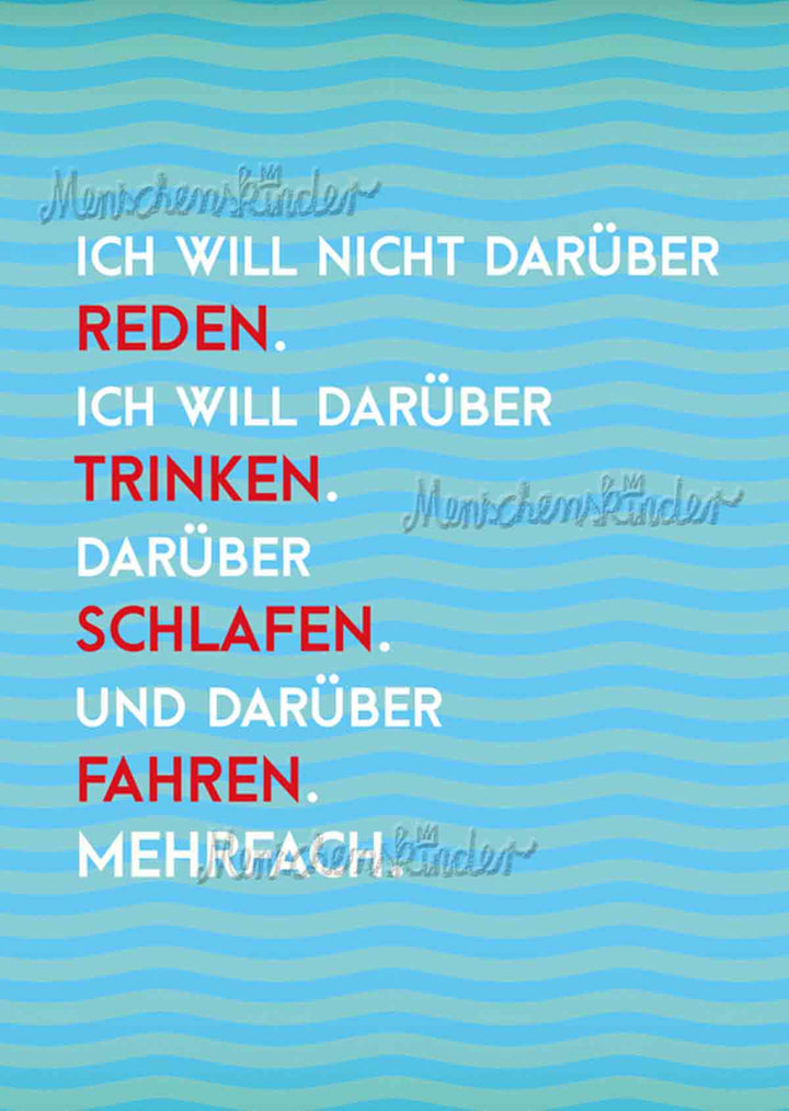 Postkarte - Ich will nicht darüber Reden… von Discordia