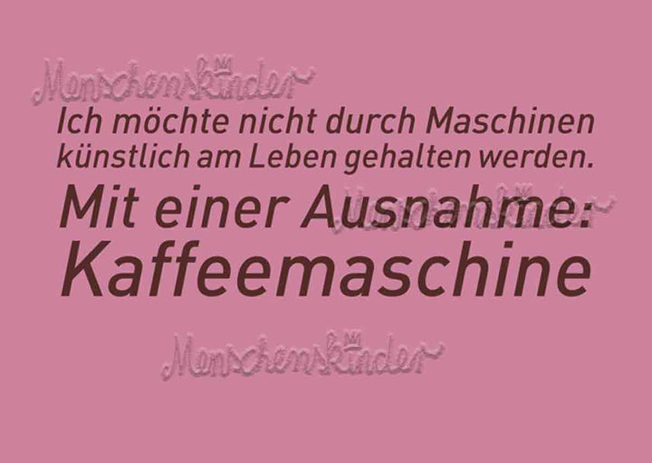 Postkarte - Kaffeemaschine von Discordia