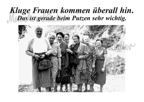 Postkarte - Kluge Frauen und Putzen von Discordia