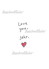 Postkarte - Love you. Sehr. von Discordia