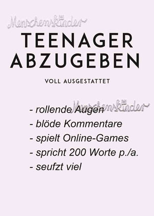 Postkarte - Teenager abzugeben von Discordia