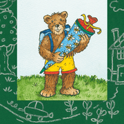 Ziehkarte - Bärenschule (Klappkarte) von Discordia