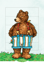 Ziehkarte - Blumenbär (Klappkarte) von Discordia