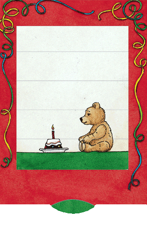 Ziehkarte - Geburtstagsbär (Klappkarte) von Discordia
