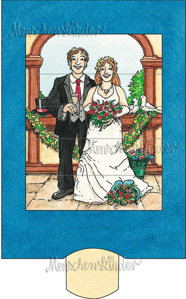 Ziehkarte - Hochzeit (Klappkarte) von Discordia
