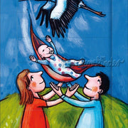 Ziehkarte - Klapperstorch (Klappkarte) von Discordia