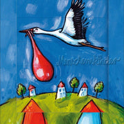Ziehkarte - Klapperstorch (Klappkarte) von Discordia