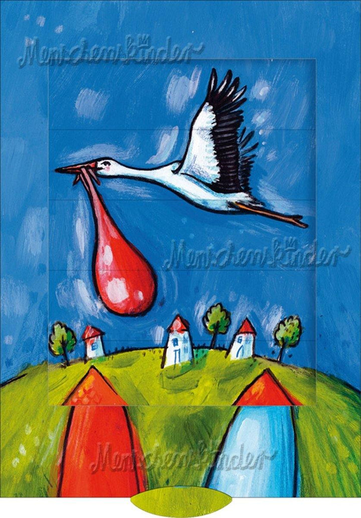 Ziehkarte - Klapperstorch (Klappkarte) von Discordia